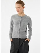 KOTON Cardigan cu decolteu la baza gatului - Gri deschis
