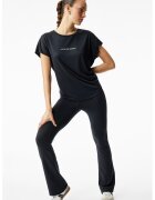 KOTON Colanti bootcut cu talie inalta - Negru