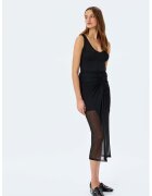 KOTON Fusta midi cu slit frontal - Negru