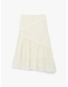 KOTON Fusta midi texturata - Crem