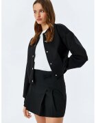 KOTON Fusta mini cu pliuri - Negru