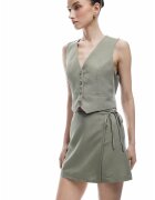 KOTON Fusta-pantalon cu talie inalta - Verde pal