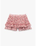 KOTON Fusta-pantalon scurta cu model floral - Alb/Roz prafuit