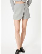KOTON Fusta-pantalon uni cu talie inalta - Gri melange