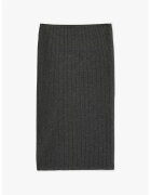 KOTON Fusta slim fit cu dungi - Gri inchis