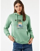 KOTON Hanorac din amestec de bumbac cu imprimeu - Verde menta