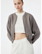 KOTON Jacheta bomber cu maneci cazute - Maro taupe deschis