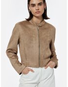 KOTON Jacheta crop Radford de piele intoarsa ecologica - Caramel