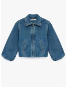 KOTON Jacheta din denim cu fermoar - Albastru prafuit