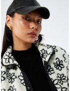 KOTON Jacheta din teddy cu model floral - Alb/Negru