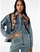 KOTON Jacheta regular fit din denim - Albastru deschis