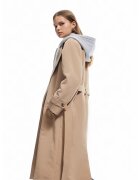 KOTON Palton uni cu buzunare laterale - Maro camel