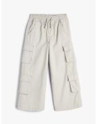 KOTON Pantaloni cargo cu talie elastica - Gri deschis