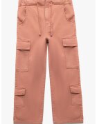 KOTON Pantaloni cargo de bumbac cu snur - Roz prafuit