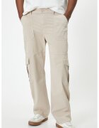 KOTON Pantaloni cargo din amestec de bumbac - Alb fildes