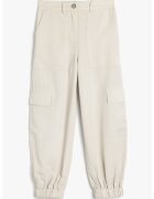 KOTON Pantaloni cargo din lyocell - Alb fildes