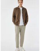 KOTON Pantaloni conici cu model uni - Bej deschis