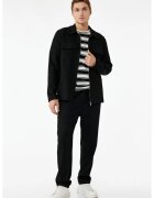 KOTON Pantaloni conici cu model uni - Negru