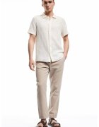KOTON Pantaloni conici de bumbac cu buzunare laterale - Bej