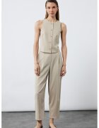 KOTON Pantaloni crop cu pensa - Maro nisip