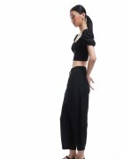 KOTON Pantaloni crop cu snur de ajustare - Negru