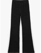 KOTON Pantaloni cu croiala ampla si aspect striat - Negru