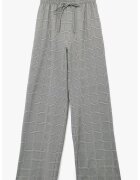 KOTON Pantaloni cu croiala ampla si model in carouri - Gri deschis