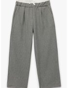 KOTON Pantaloni cu croiala ampla si model in dungi - Gri melange