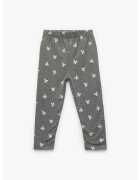 KOTON Pantaloni cu talie elastica si imprimeu - Alb/Gri inchis
