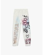 KOTON Pantaloni de trening cu imprimeu grafic - Alb/Bej/Roz