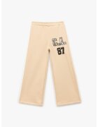 KOTON Pantaloni de trening din amestec de bumbac cu paiete - Bej inchis/Argintiu