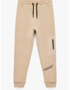 KOTON Pantaloni de trening din bumbac cu fenta cu fermoar - Bej
