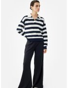 KOTON Pantaloni din amestec de modal cu croiala ampla - Negru