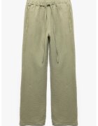 KOTON Pantaloni din bumbac cu snur - Verde pal