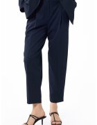 KOTON Pantaloni eleganti crop relaxed fit - Gri inchis