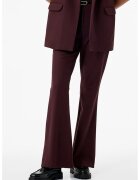KOTON Pantaloni eleganti evazati cu o curea - Visiniu