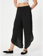 KOTON Pantaloni relaxed fit asimetrici - Negru