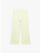 KOTON Pantaloni relaxed fit cu terminatii valurite - Galben pal