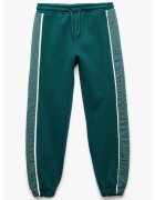 KOTON Pantaloni relaxed fit de trening cu talie ajustabila - Alb/Verde