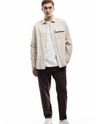 KOTON Pantaloni relaxed fit din bumbac cu talie medie - Maro inchis