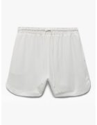 KOTON Pantaloni scurti cu snur si model uni - Alb murdar
