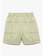 KOTON Pantaloni scurti de bumbac cu perforatii - Verde pal