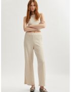 KOTON Pantaloni texturati cu croiala ampla - Bej deschis