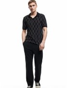 KOTON Pantaloni texturati din amestec de bumbac - Negru