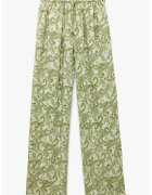 KOTON Pantaloni vaporosi cu imprimeu - Verde deschis