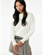 KOTON Pulover crop cu terminatie asimetrica - Alb murdar