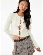 KOTON Pulover crop uni - Alb fildes