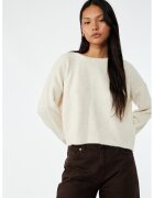 KOTON Pulover lejer crop - Alb fildes