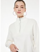 KOTON Pulover regular-fit cu fermoar - Alb