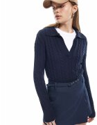 KOTON Pulover slim-fit cu decolteu in V - Bleumarin